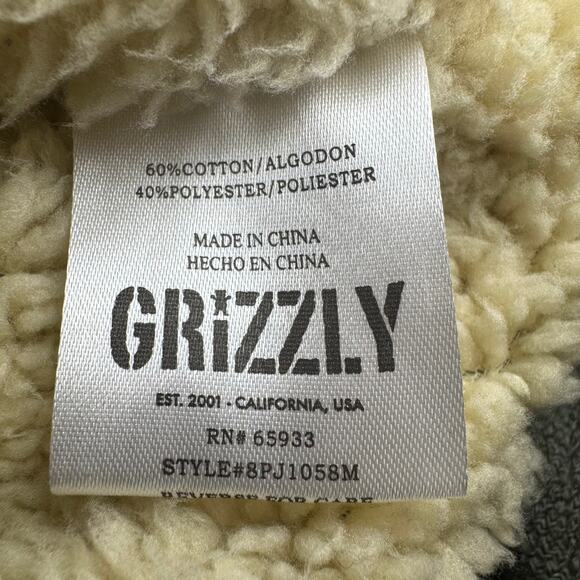 Vintage Grizzly Griptape Men’s Sherpa lined button-down jacket. Size XXL. NWT - Picture 7 of 11